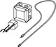 TECE elektrisches Anschlussset für Festanschluss, bestehend aus einem Anschlussblock und einem Kabel mit Steckverbindungen.